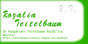 rozalia teitelbaum business card